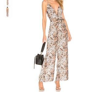 Superdown Snakeskin Jumpsuit